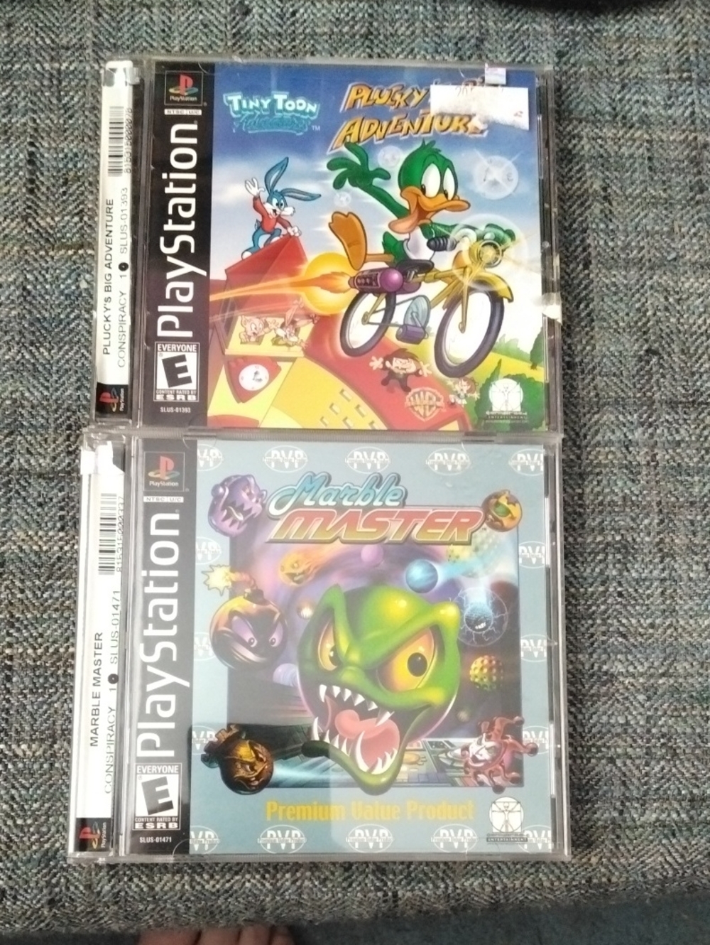 Sony PlayStation 1 Games — Plucky's Big Adventure & Marble Master